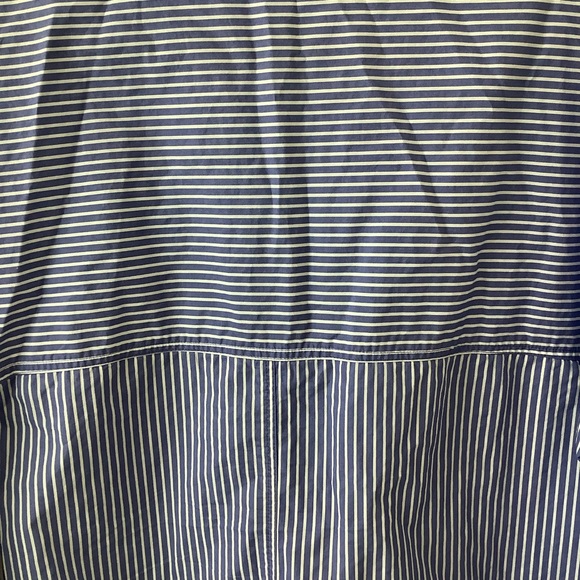 Zara oversized striped shirt blue white size Large - Picture 8 of 9